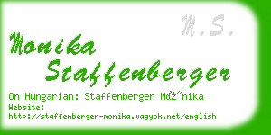 monika staffenberger business card